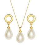 Conjunto Colar e Brinco Pérola Shell
