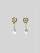 Brinco Gota Cristal Transparente