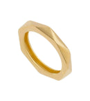 Anel Minimalista Ondulado Dourado